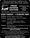 Weston’s Fresh Estates Auction