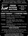 Weston’s Fresh Estates Auction
