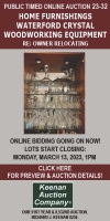 Keenan Auction Company - Public Timed Online Auction 23-32
