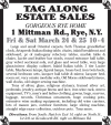 Rye, NY Estate Sale TAG ALONG ESTATE SALES