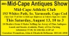 46th Mid-Cape Antiques Show - Mid-Cape Athletic Club