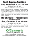 O'Connors Book Sale – Outdoors (not an auction)