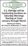 E.S. Eldridge Saturday Morning Auction