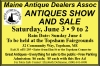 Maine Antique Dealers Assoc - Antiques Show and Sale