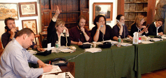 The telephones were active throughout the auction.