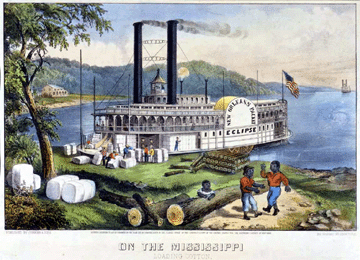 "On The Mississippi,” published by Currier & Ives.