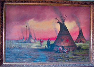 A new world record was set for California artist A.D.M. Cooper (1856–1924) when "Indian Encampment” sold for $19,890. 