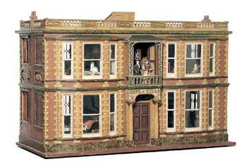 Exquisite in every detail, the mid-Nineteenth Century dollhouse known as Hope Villa features hand carved, hand painted columns, balustrades and quoins, and a faux marble facade. The lavishly appointed interior replicates the rooms one might see in a wealthy Victorian family's country home in Scotland, with no expense spared in the scale-model furnishings and accessories. Estimated at $50/75,000, it sold to a collector from Atlanta for $225,500. 