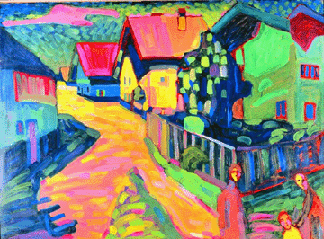 Wassily Kandinsky, "Murnau Street with Women,” 1908, private collection. Courtesy Neue Galerie, New York City.