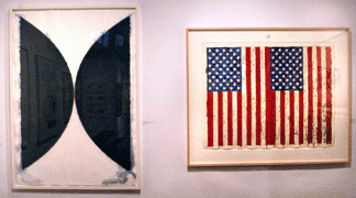Ellsworth Kelly and Jasper Johns from the booth of Marlborough Graphics, New York City.