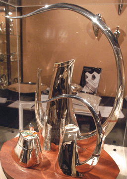 "Berkshire Spring,” a silver coffee service by Michael and Maureen Banner was offered by Lauren Stanley, New York City.