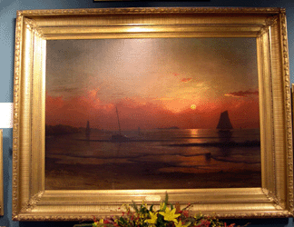 The most expensive object ever offered at the Ellis show was Martin Johnson Heade's "Coast of Newport” that William Vareika had for sale. It was marked "$3.5.”