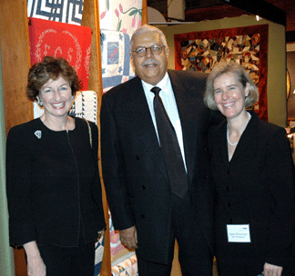 Kathy Doyle of Doyle New York, left, with show managers Josh and Sandy Wainwright.