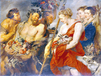 Peter Paul Rubens and Frans Snijders, "Diana's terugkeer van de jacht (Diana Returning from the Hunt),” circa 1616, canvas, Dresden, Staatliche Kunstsammlungen, Gemäldegalerie Alte Meister.