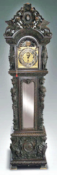 This fine Tiffany/Horner grandfather clock was top lot, reaching $117,500.