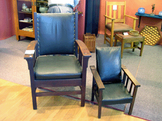 American Decorative Arts of Canaan, N.H., specializes in Shaker but showed a Mission side chair alongside a child's Mission Morris chair that was the earliest example the dealers had seen. 