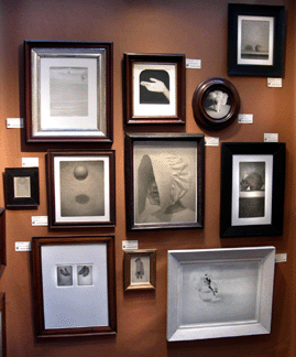 Gelatin silver prints by Jefferson Hayman filled an entire wall in the Arcadia Gallery booth.