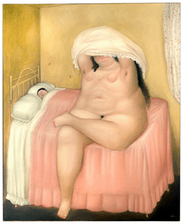 Fernando Botero (Colombian, b 1932), "Los amantes,” oil on canvas, painted in 1969, $1,080,000.