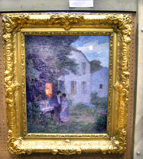 "Moonlight Stroll” by Edward Henry Potthast was the highlight of the paintings across the block. It sold on the phone for $37,375.