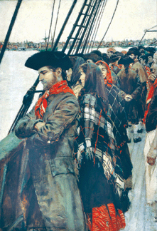Ellen Bernard Thompson (student of Howard Pyle), "The Immigrants,” 1899, oil on canvas, Museum Volunteers' Purchase Fund, 1983.