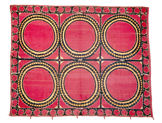 Suzani, Uzbekistan, Tashkent, Nineteenth Century, The Textile Museum, Ruth Lincoln Fisher Memorial Fund.