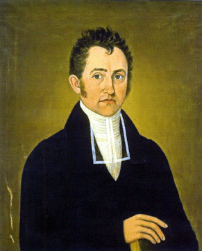 John Brewster Jr, "Rev Harvey Loomis (1786–1825),” 1822, oil on canvas, 30 by 25 inches. Collection of the Torrington Historical Society, Torrington, Conn. — Robert Fenton Houser photo