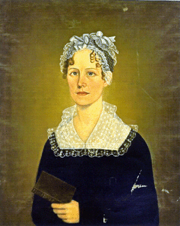 John Brewster Jr, "Ann Battell Loomis (1783–1861),” 1822, oil on canvas, 30 by 25 inches. Collection of the Torrington Historical Society, Torrington, Conn. —Robert Fenton Houser photo