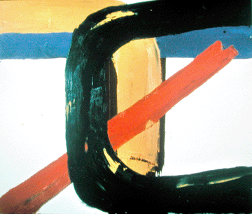 Guy Goodwin, "C-Swing,” 1974, oil on canvas, 87½ by 102 inches, collection of the artist.