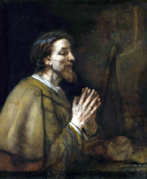 Rembrandt van Rijn, "Saint James the Greater,” 36¼ by 29½ inches, signed and dated 1661, sold for $25.8 million. 