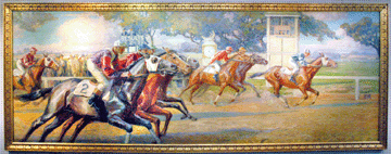 The top lot of the auction was the collaborative sporting painting by American Impressionist artists Robert Wadsworth Grafton and Louis Oscar Griffith depicting "The Start” of a stakes race at the New Orleans Fair Grounds Racetrack. With interest from several southern institutions, the painting sold to the Morris Museum of Art in Augusta, Ga., for a record price of $278,750.