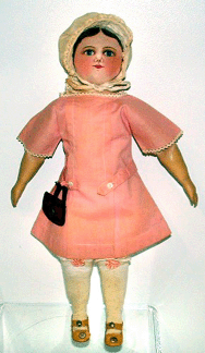 A Maggie Bessie doll with the original calling card in its pocketbook went to a North Carolina doll collection for $13,500.