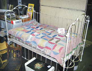 This wrought iron crib was sold for $200 by vendor Sue Walker.