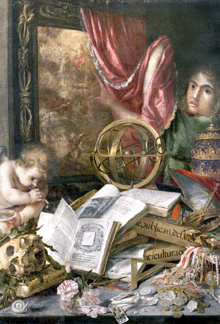 Juan de Valdés Leal (Spanish, 1622–1690), "Vanitas,” 1660, oil on canvas; 51 7/16 by 39 1/8  inches. The Ella Gallup Sumner and Mary Catlin Sumner Collection Fund, 1939.