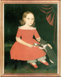 Ammi Phillips' circa 1830–35 "Portrait of a Young Girl and Her Cat” sold to New Jersey collectors Allan and Kendra Daniel for $1,248,000, an auction record for the artist. Said Allan Daniel, "This painting really says what's best in American folk art. It has a wonderfully strong sense of design, great color and enormous presence.”