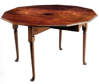 "I discovered another published 12-sided table, but they are very rare,” Christie's senior director Dean Failey said of this Queen Anne walnut example consigned by the South County Art Association in Kingston, R.I. The table went to C.L. Prickett Antiques for $408,000 ($20/40,000).