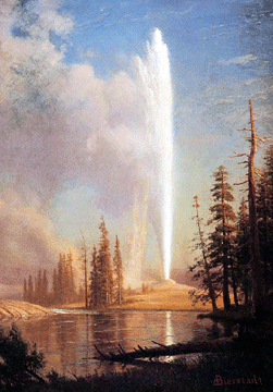 Albert Bierstadt (1830–1902), "Old Faithful,” oil on canvas, 28 by 20 inches, had a $250/350,000 presale estimate and was the top lot, going to a telephone bidder for $665,000.