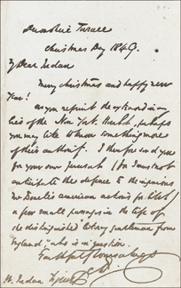 This handwritten letter by Charles Dickens attracted much presale buzz and fetched $3,829.