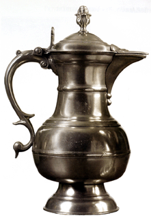 Pewter flagon attributed to John Will, $138,000.