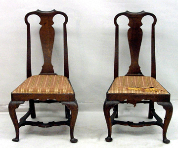 This pair of Queen Anne side chairs was the top lot, achieving $69,000.