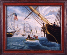 Battle of Lake Erie artist unidentified 18251850 Oil on canvas courtesy of the New York State Historical Association Cooperstown NY