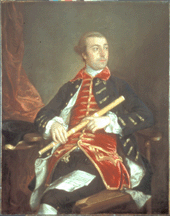 A standout in the exhibition is the informal depiction of William Wollaston circa 1758 showing the landowner as a gentleman holding his flute with a sheet of music on his lap This work reflects an innovative approach to portraiture that Gainsborough would develop as his career unfolded Collection of Ipswich Borough Council Museums and Galleries