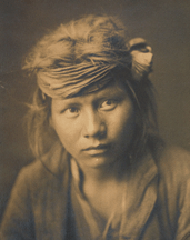A Son or the Desert Navaho Edward S Curtis 1904 platinum print 20700