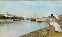 The Harbor at Lorient Berthe Morisot 1869 Oil on canvas from the Ailsa Mellon Bruce Collection photo copyright 2003 Board of Trustees National Gallery of Art Washington DC