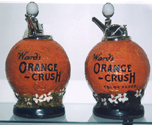 Orange Crush dispensers displayed by Jerry and Paulann Turner Hot Springs Ark