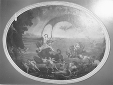 A depiction of Venus on a shell throne with King Neptune to her left was signed Anton Enzinger and dated 1735 It sold to a dealer for 8250