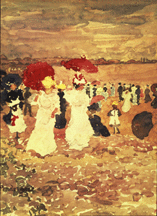 Ladies with Parasols Maurice Prendergast circa 189697