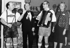 In 1964 an oompahpah band entertained at the preview party and among those who enjoyed the music were exhibitors Howard and Priscilla Richmond