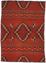 Late classical serape Navajo Nineteenth Century Courtesy of The Textile Museum gift of General Mike Sheridan