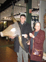 This large wooden steer head with wide horns was taken off the pier by Douglas Wyant a dealer in Michigan It was sold by Kate Alex of Warner NH who happened to comment I find the market quite bullish