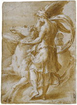 Saturn and Philyra Parmigianino circa 153135 Pen and brown ink and brown wash with white heightening over black chalk under drawing Royal Collection copyright 2004 Her Majesty Queen Elizabeth II